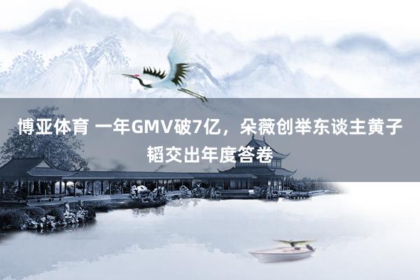 博亚体育 一年GMV破7亿,朵薇创举东谈主黄子韬交出年度答卷