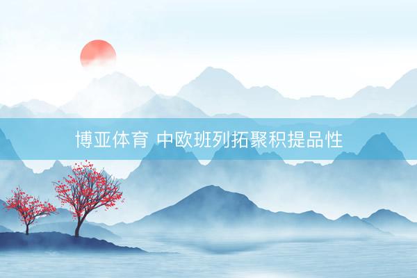 博亚体育 中欧班列拓聚积提品性