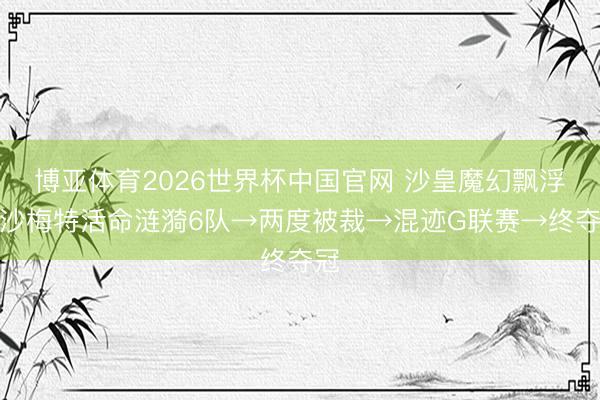 博亚体育2026世界杯中国官网 沙皇魔幻飘浮!沙梅特活命涟漪6队→两度被裁→混迹G联赛→终夺冠