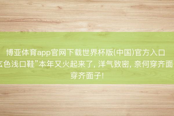 博亚体育app官网下载世界杯版(中国)官方入口 “玄色浅口鞋”本年又火起来了, 洋气致密, 奈何穿齐面子!